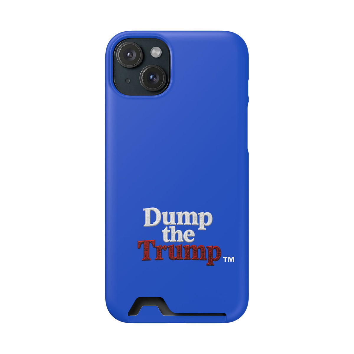 DT Trump iPhone/Samsung Case With Card Holder (BLUE)