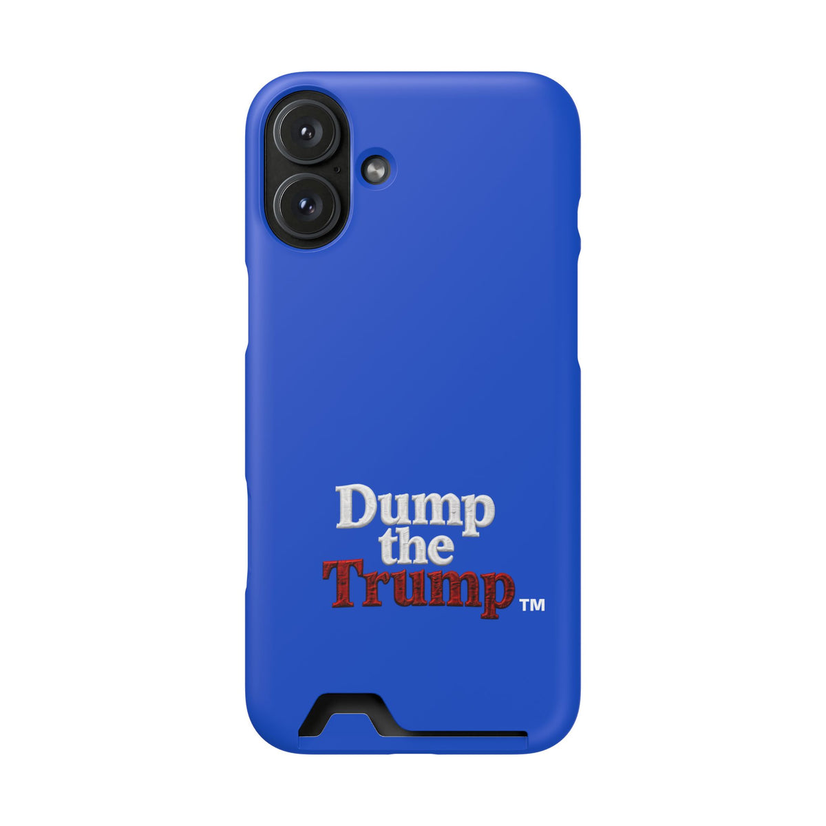 DT Trump iPhone/Samsung Case With Card Holder (BLUE)