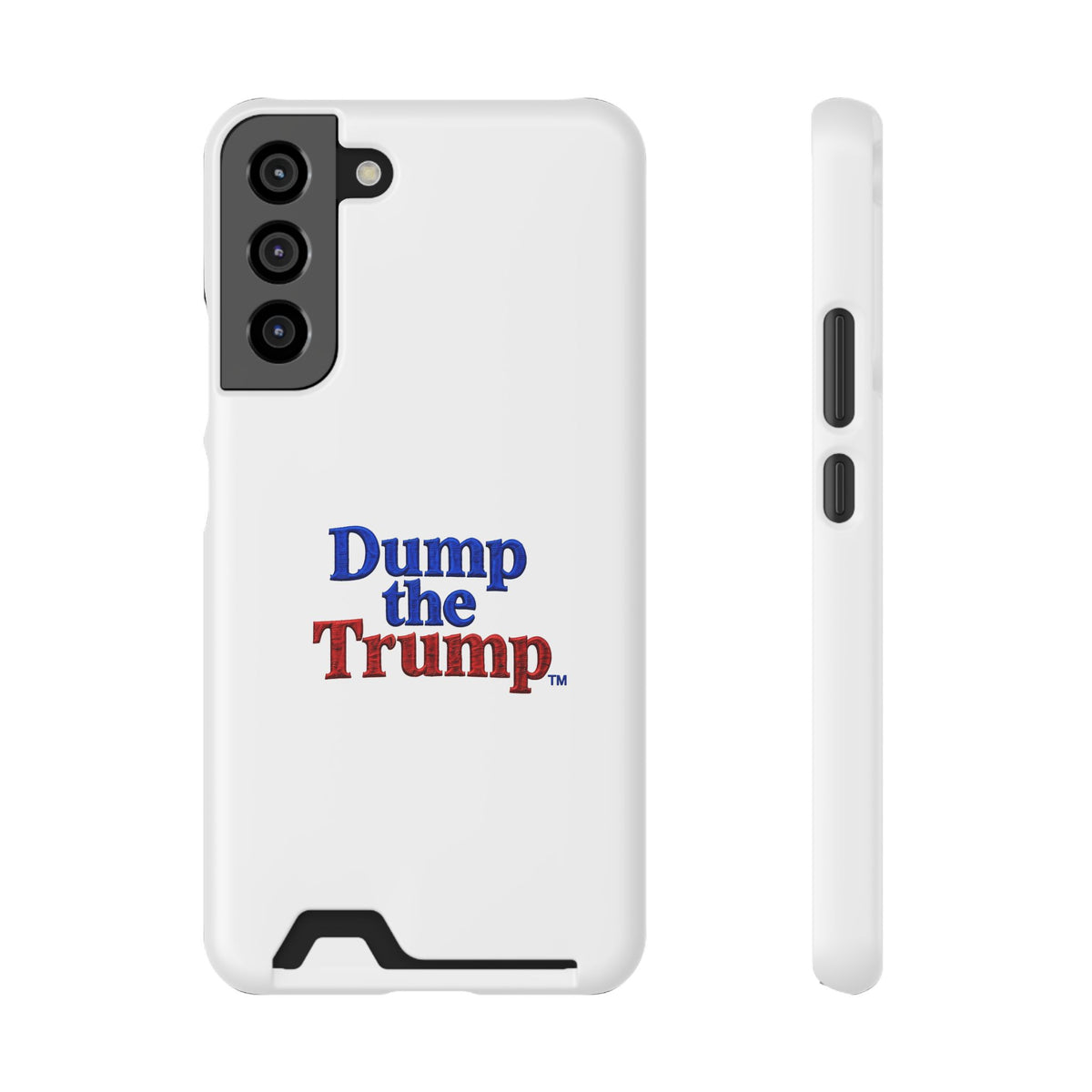 DT Trump iPhone/Samsung Case With Card Holder (WHITE)
