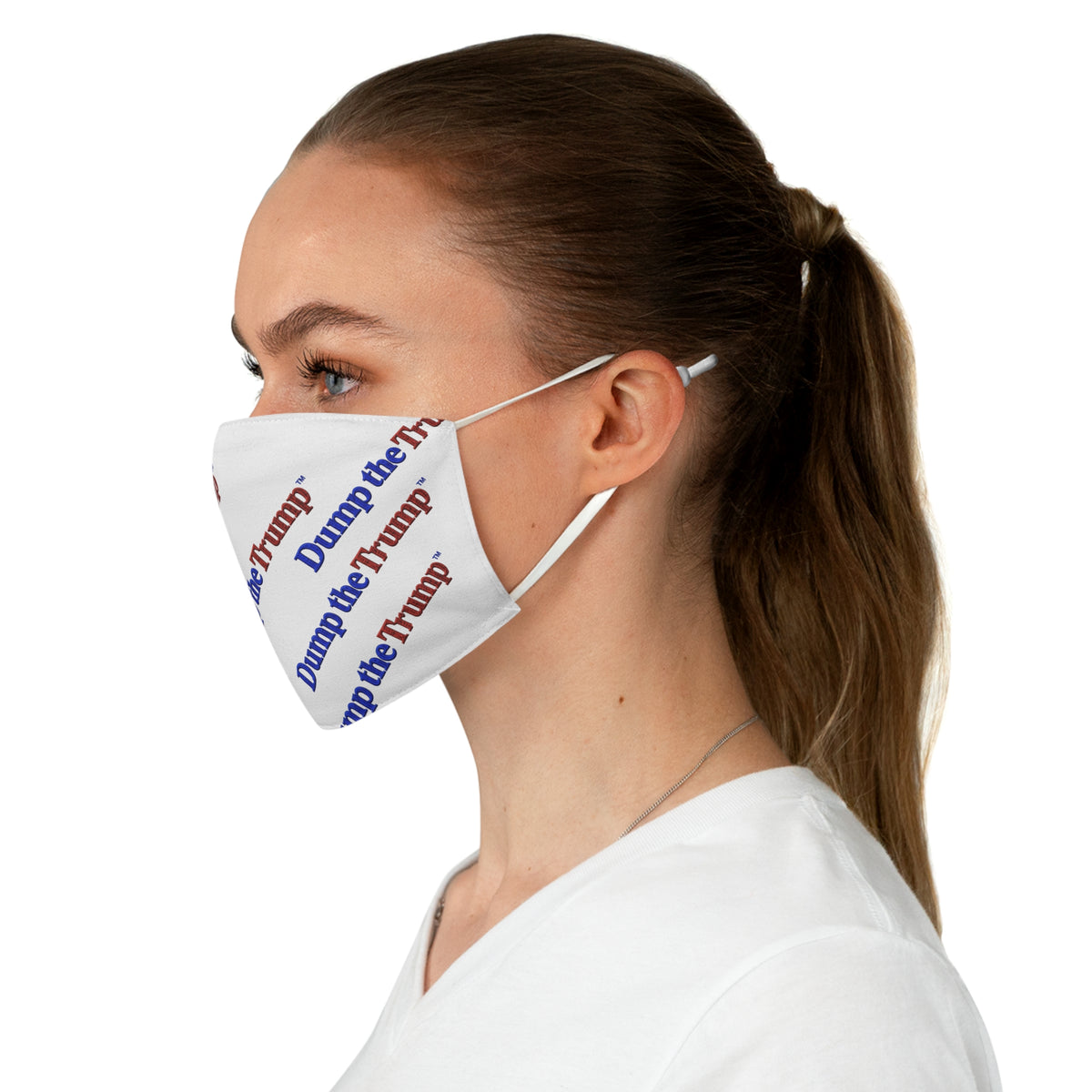 DT Trump Face Mask — “Dump the Trump” Repeated Print