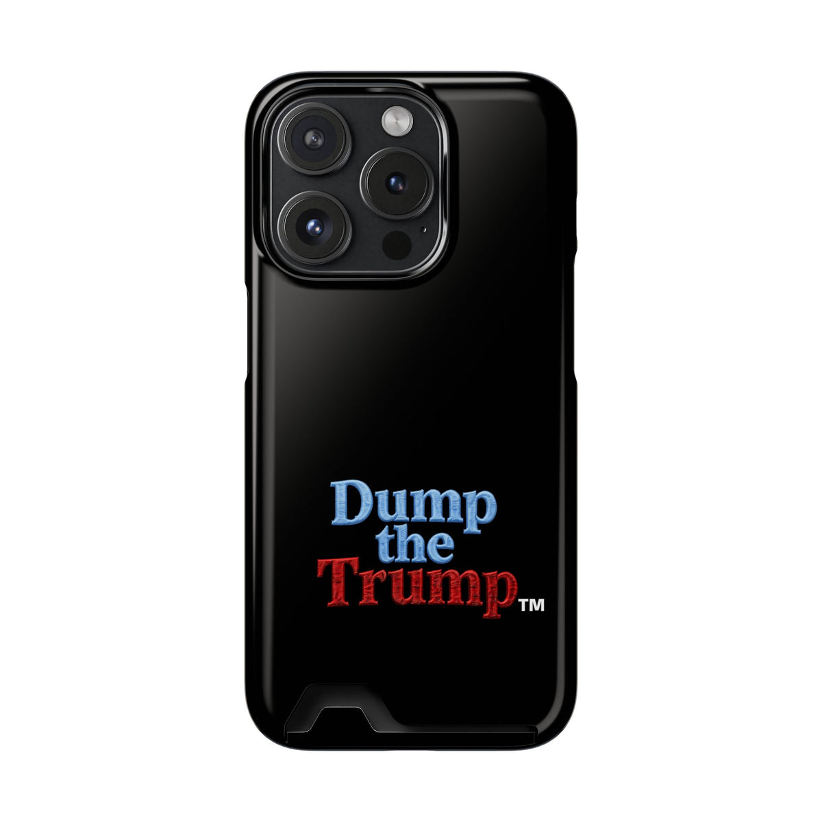 DT Trump iPhone/Samsung Case With Card Holder (BLACK)