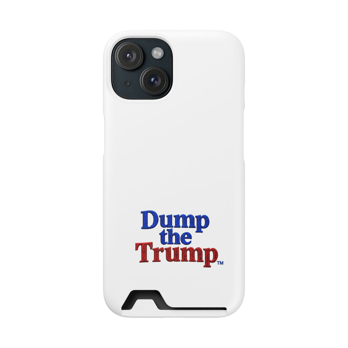DT Trump iPhone/Samsung Case With Card Holder (WHITE)
