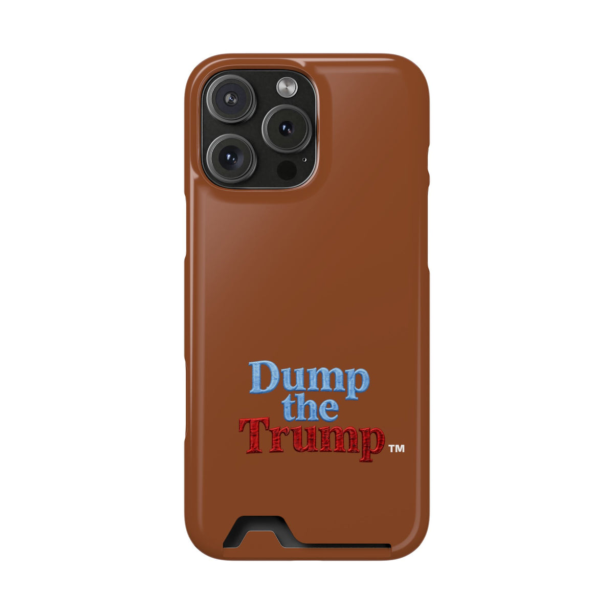 DT Trump iPhone/Samsung Case With Card Holder (BROWN)
