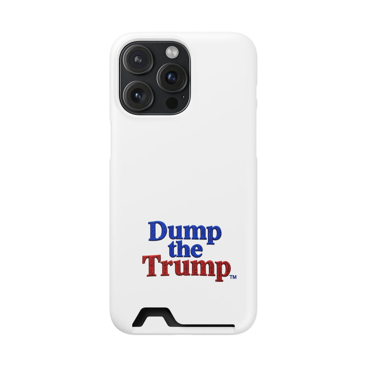 DT Trump iPhone/Samsung Case With Card Holder (WHITE)