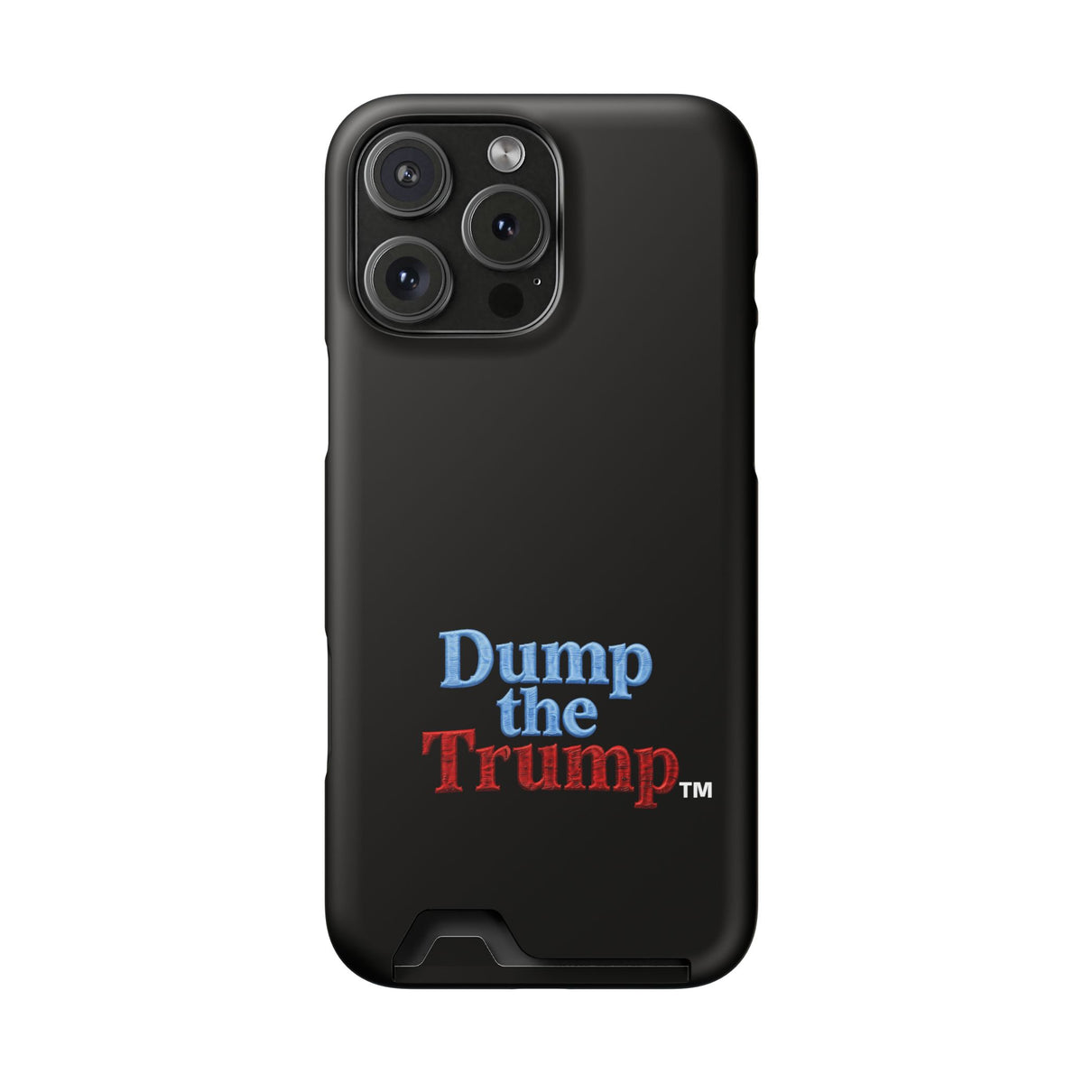 DT Trump iPhone/Samsung Case With Card Holder (BLACK)