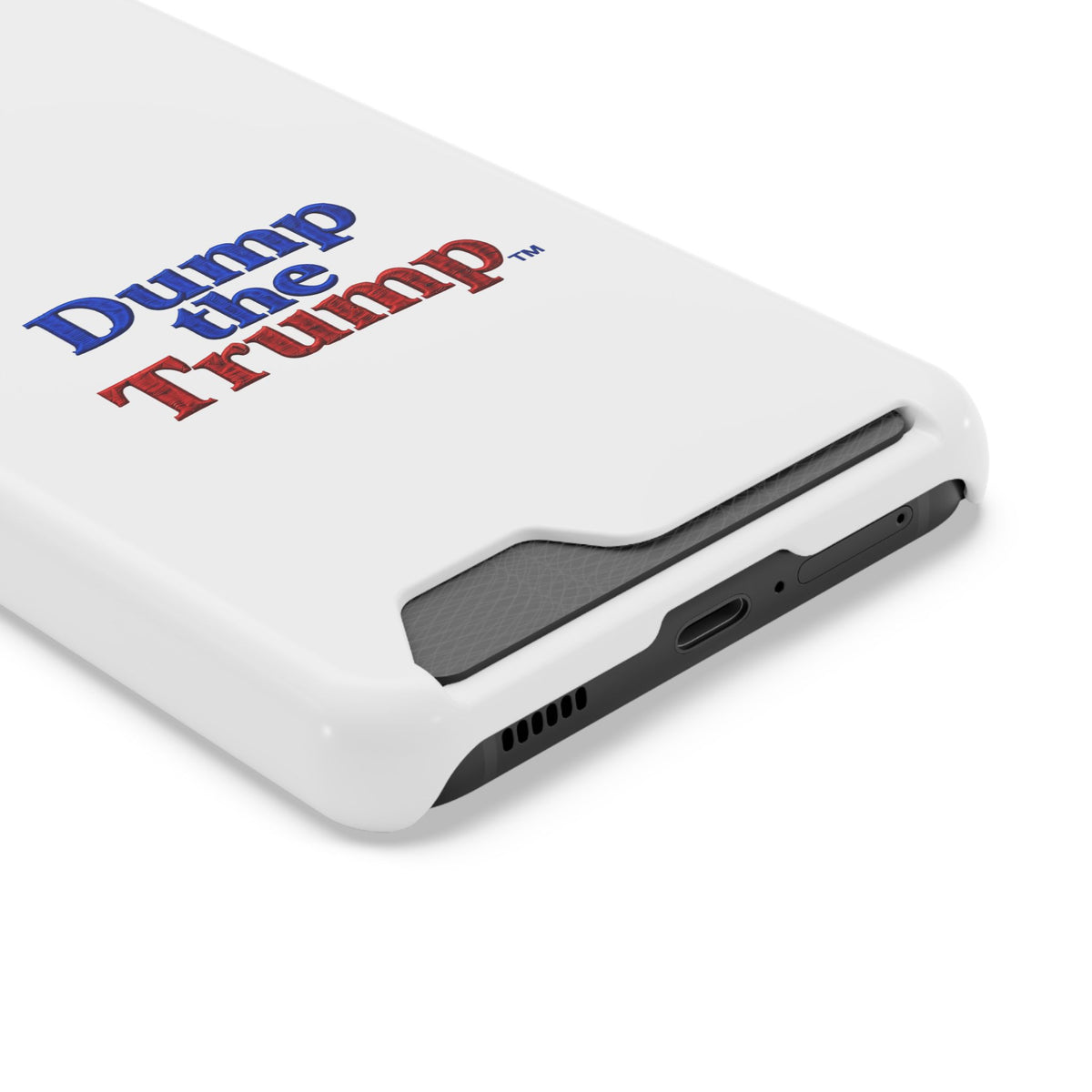 DT Trump iPhone/Samsung Case With Card Holder (WHITE)