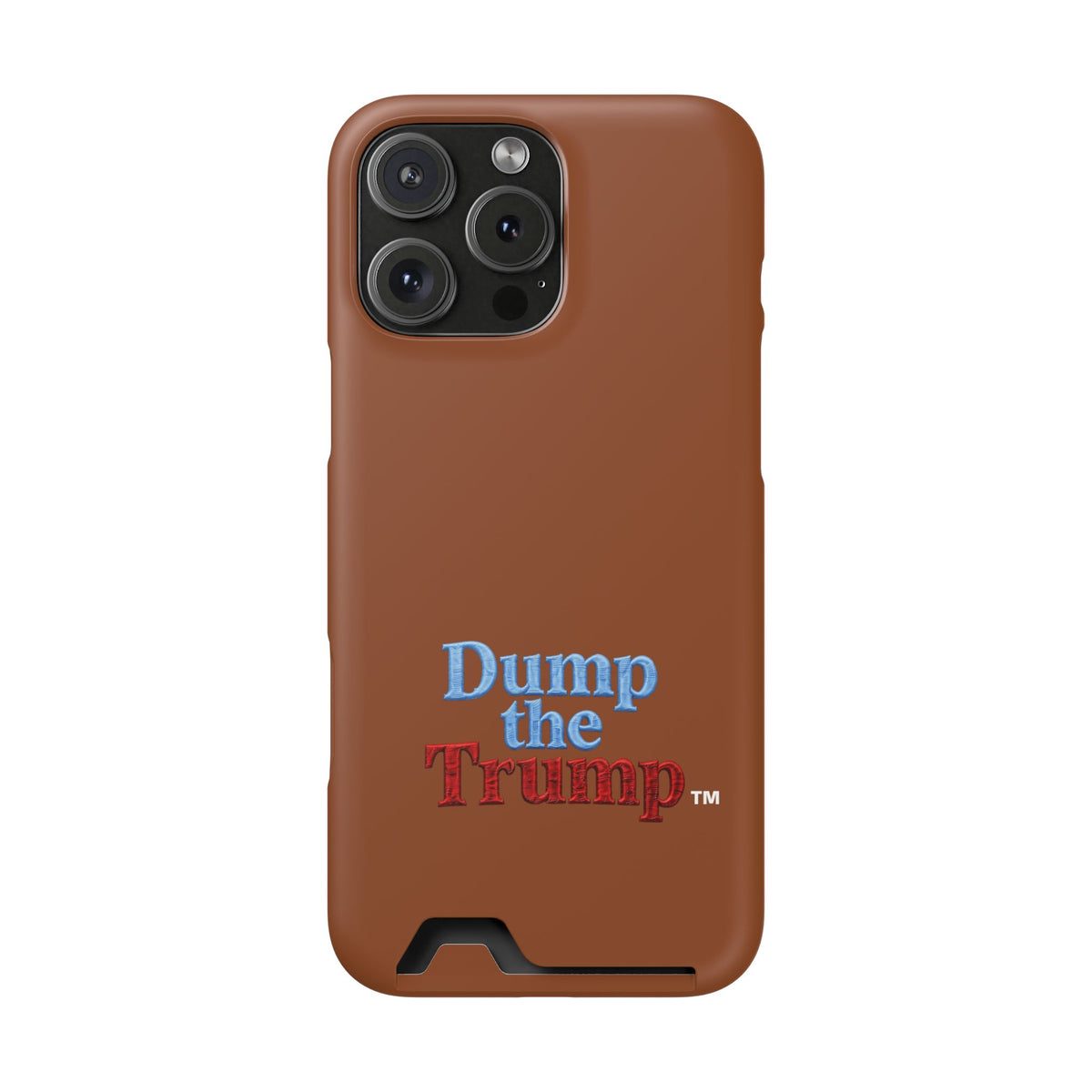 DT Trump iPhone/Samsung Case With Card Holder (BROWN)