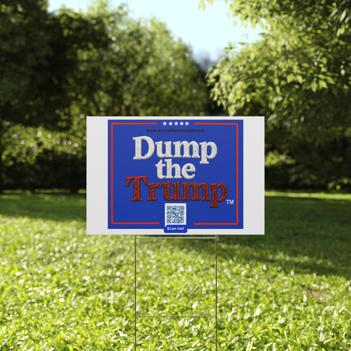 DT Trump Yard Sign — Lawn Sign with QR Code