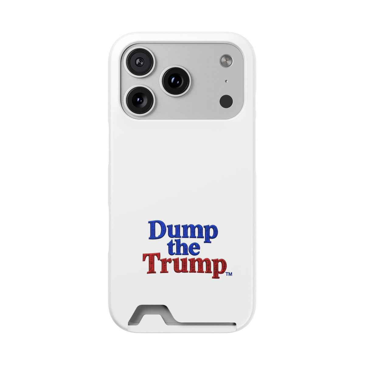 DT Trump iPhone/Samsung Case With Card Holder (WHITE)