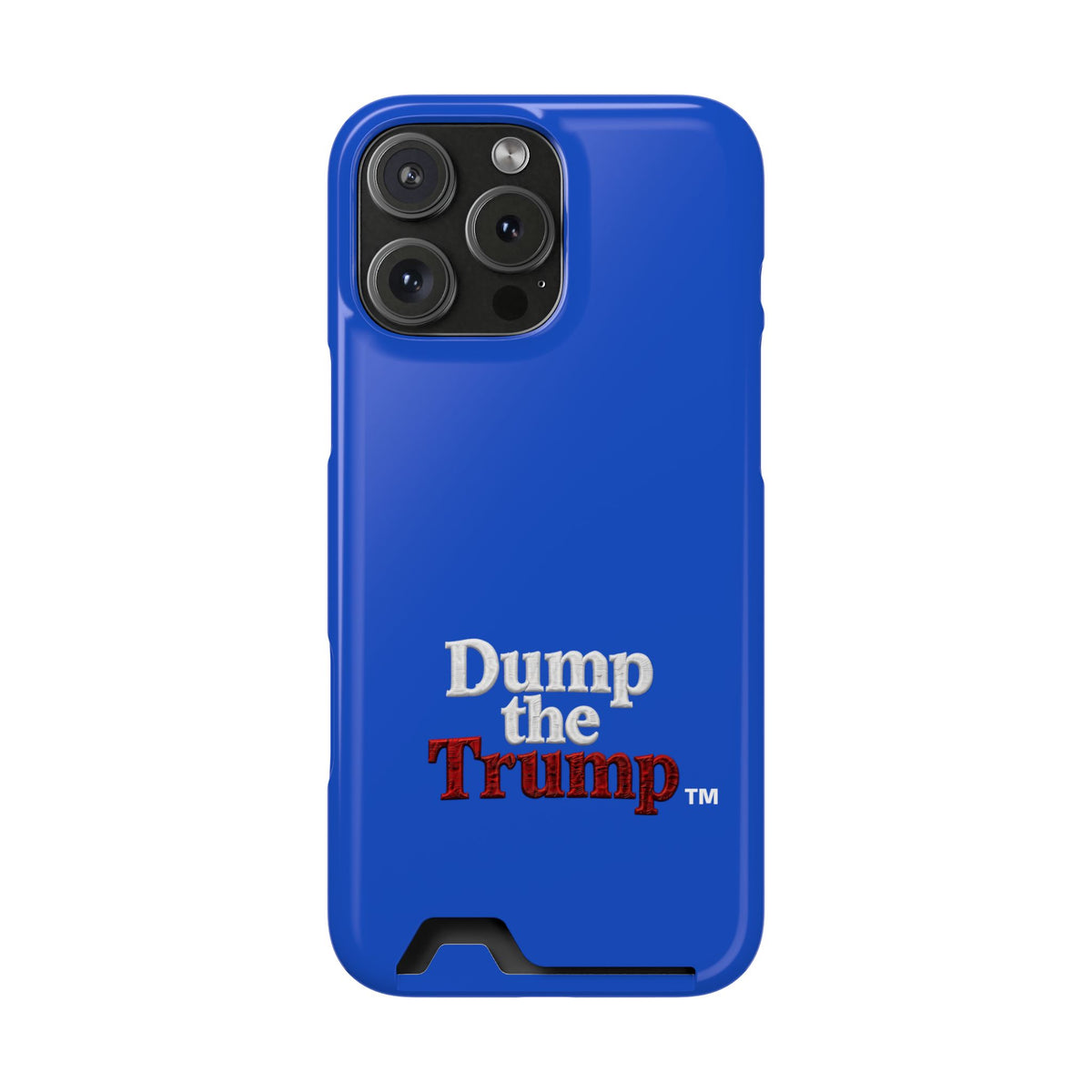 DT Trump iPhone/Samsung Case With Card Holder (BLUE)