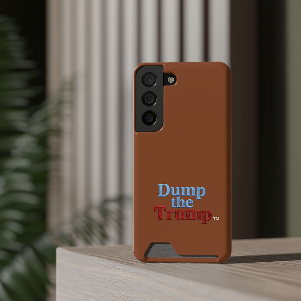 DT Trump iPhone/Samsung Case With Card Holder (BROWN)