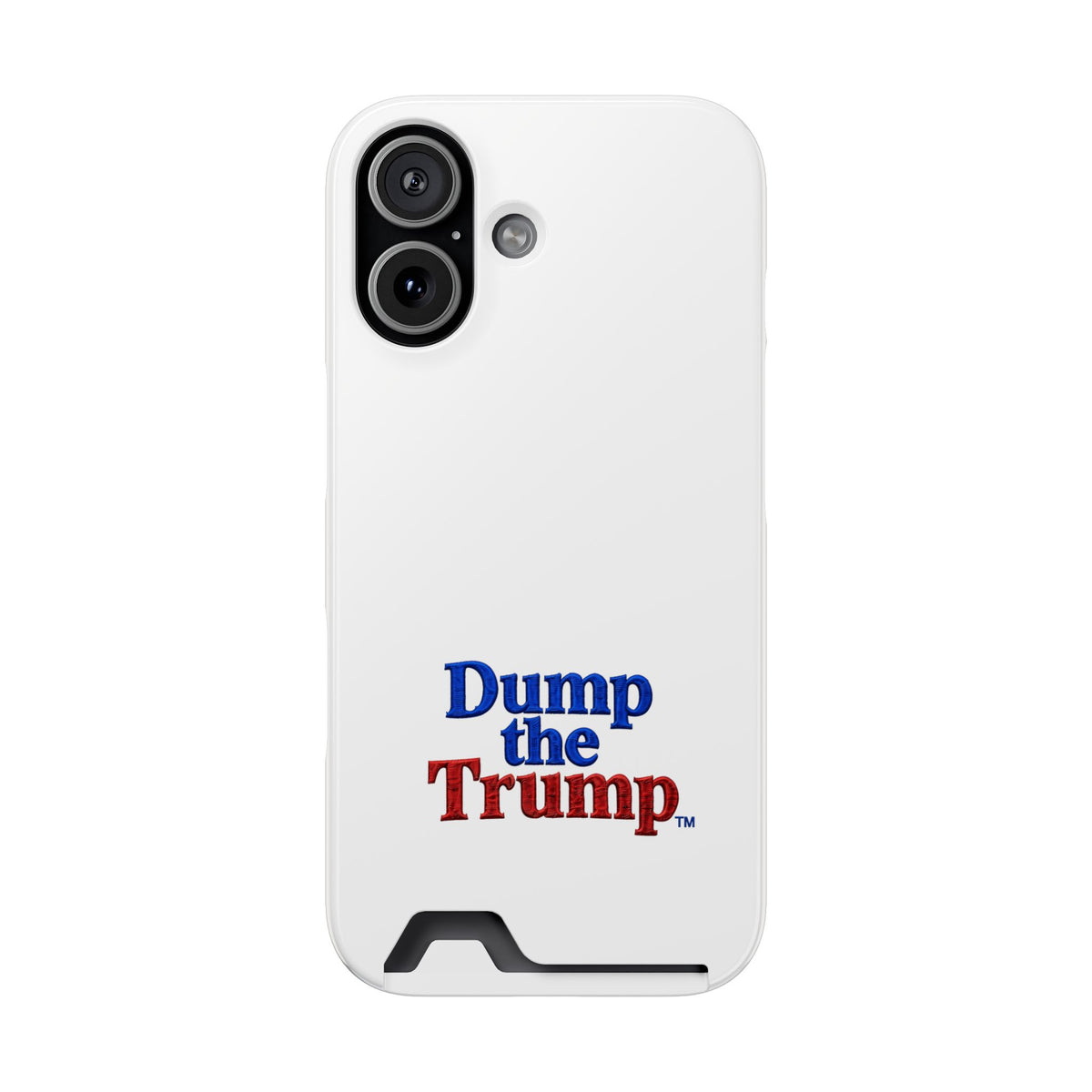 DT Trump iPhone/Samsung Case With Card Holder (WHITE)