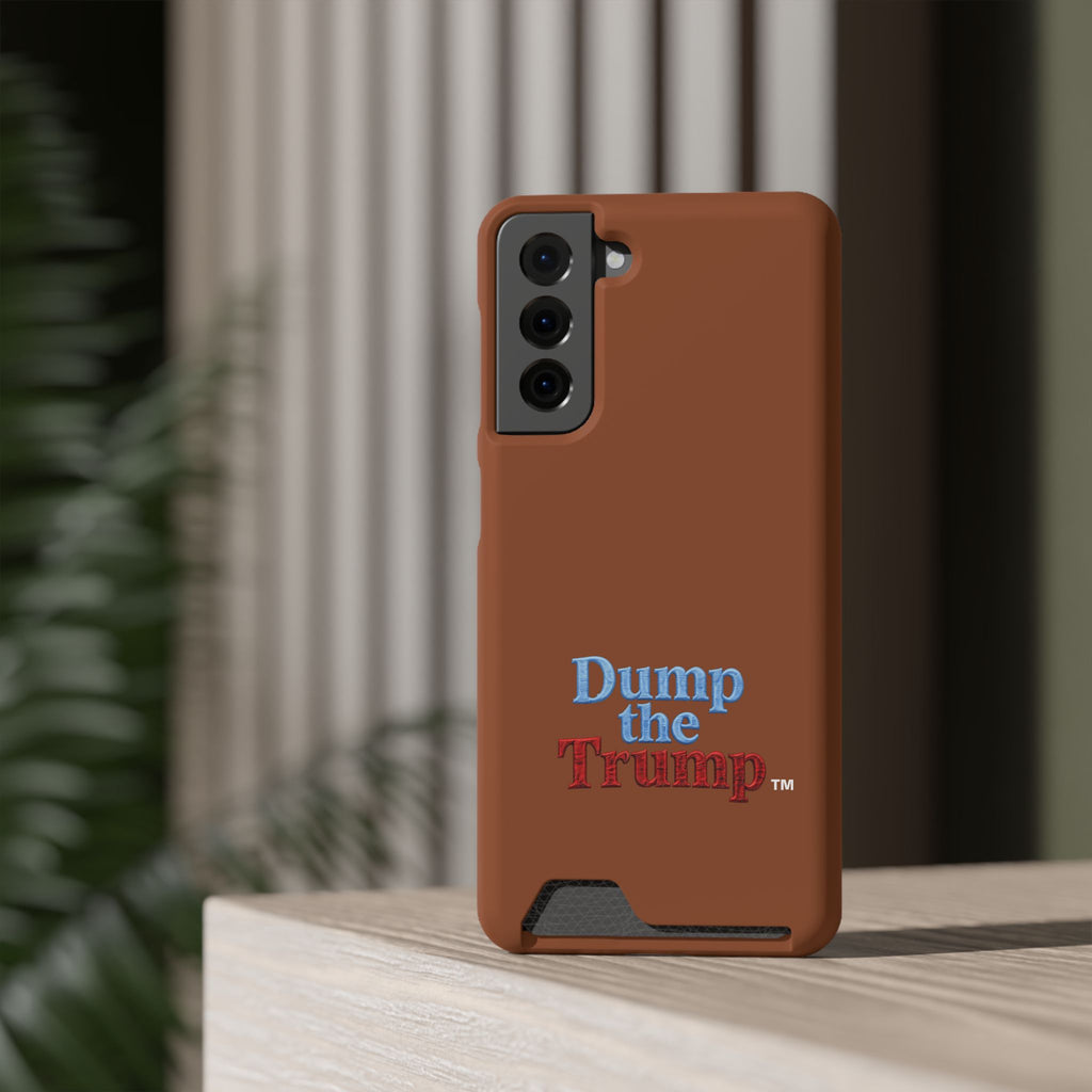 DT Trump iPhone/Samsung Case With Card Holder (BROWN)