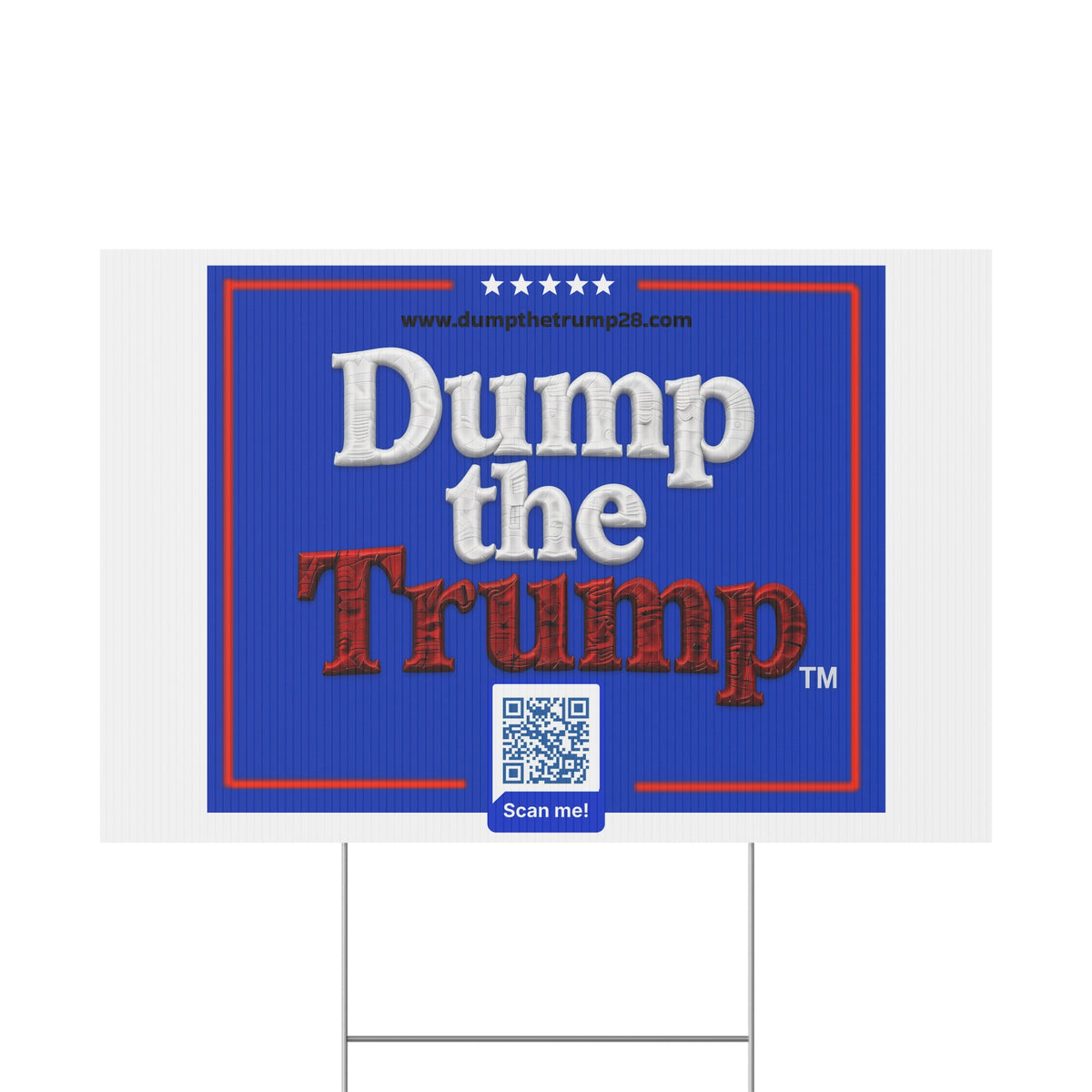 DT Trump Yard Sign — Lawn Sign with QR Code