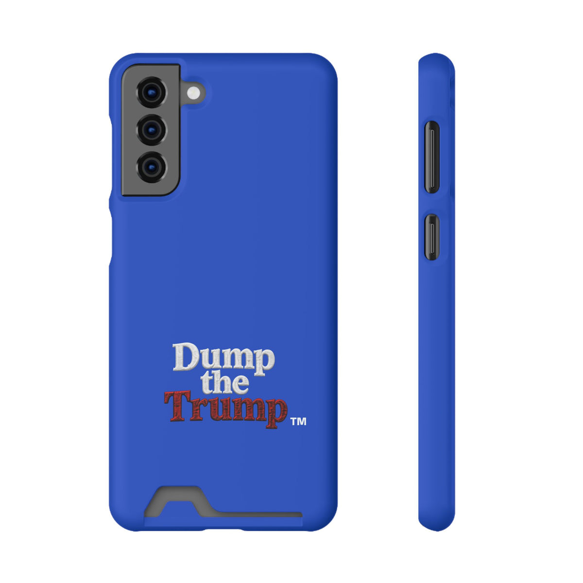 DT Trump iPhone/Samsung Case With Card Holder (BLUE)