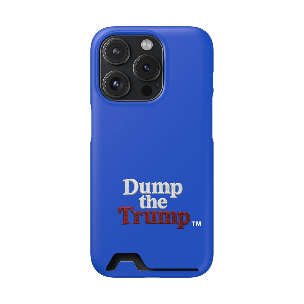 DT Trump iPhone/Samsung Case With Card Holder (BLUE)