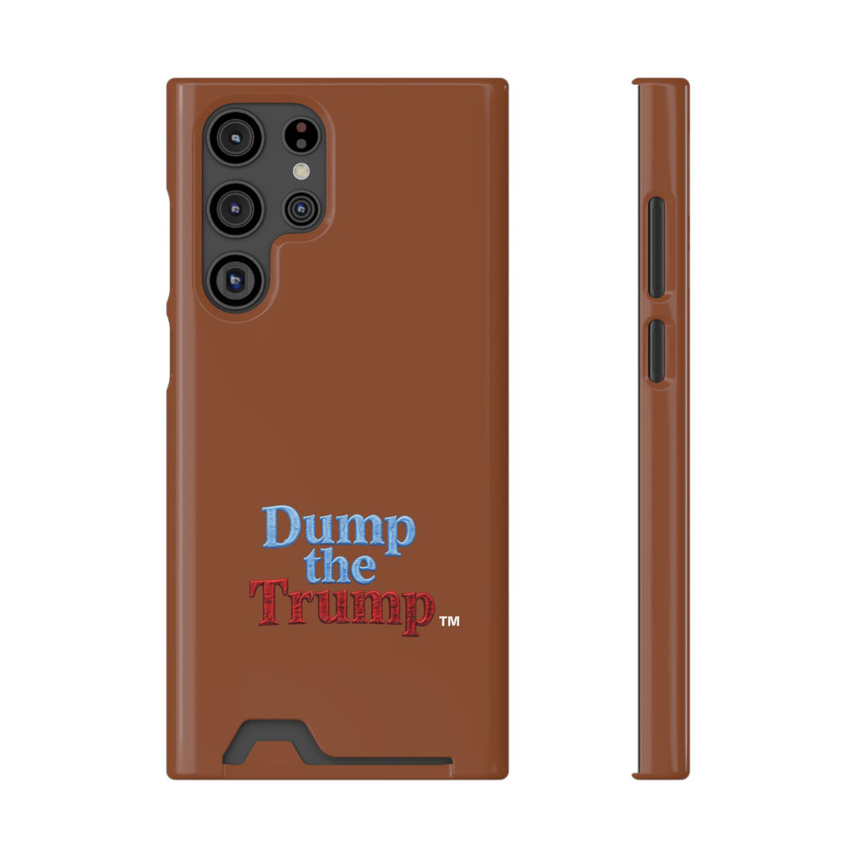 DT Trump iPhone/Samsung Case With Card Holder (BROWN)