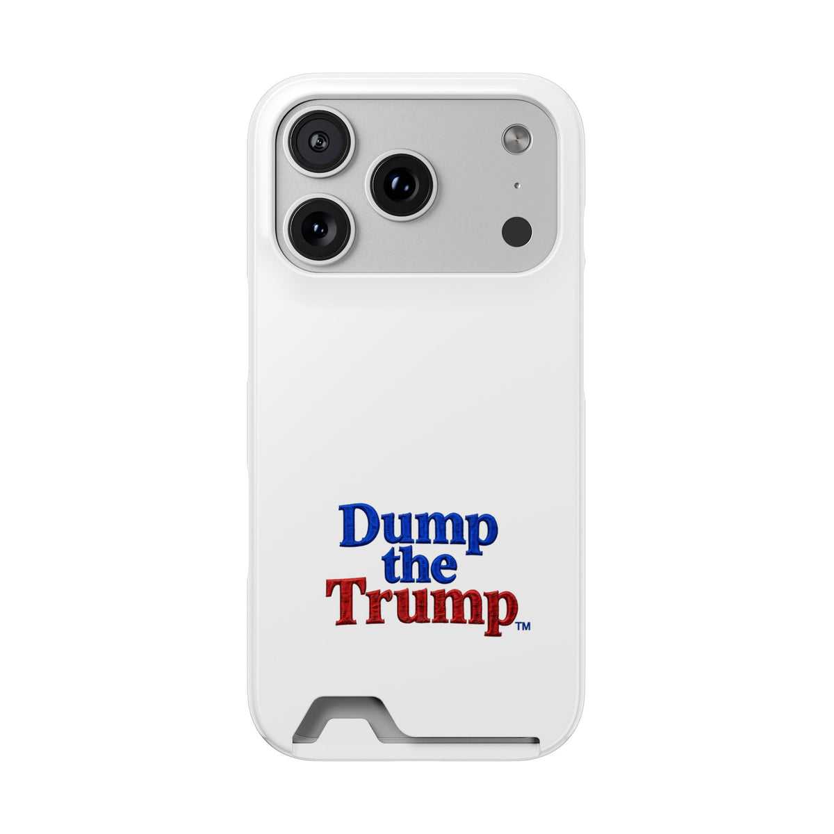 DT Trump iPhone/Samsung Case With Card Holder (WHITE)
