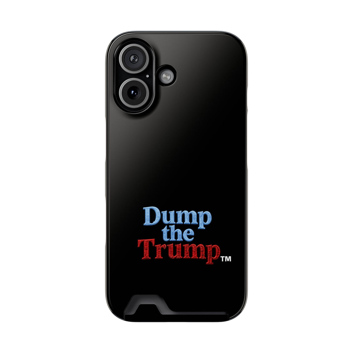 DT Trump iPhone/Samsung Case With Card Holder (BLACK)