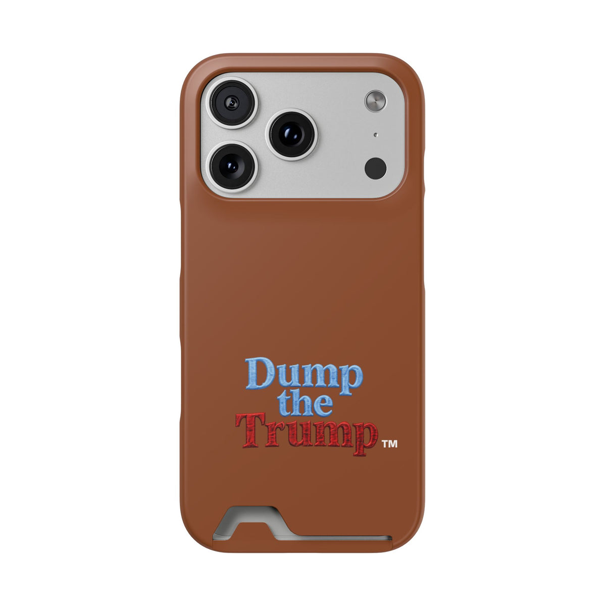 DT Trump iPhone/Samsung Case With Card Holder (BROWN)
