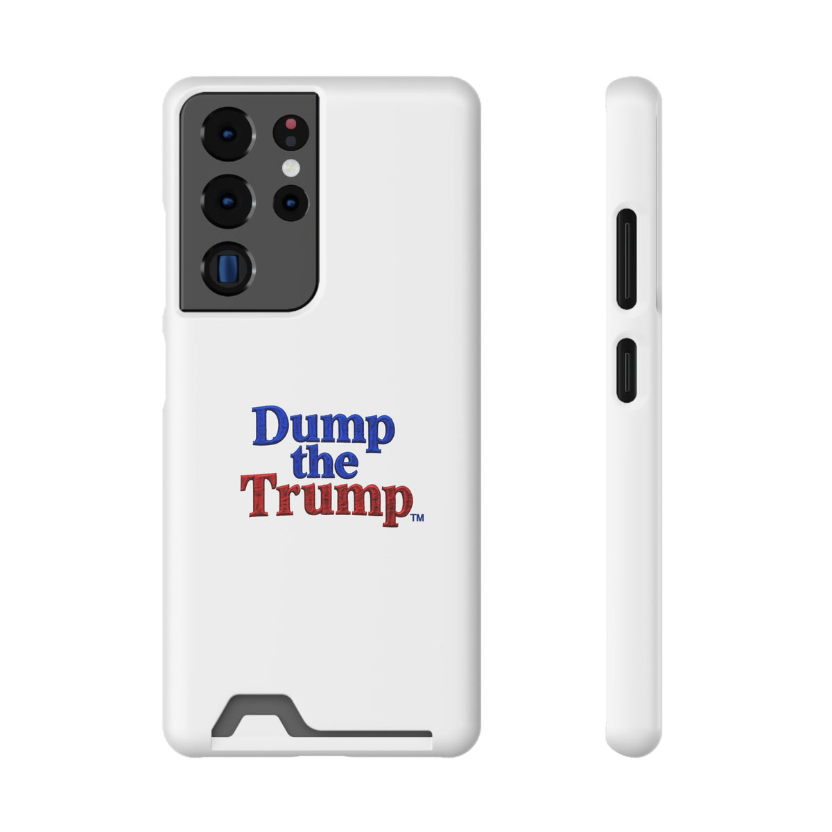 DT Trump iPhone/Samsung Case With Card Holder (WHITE)