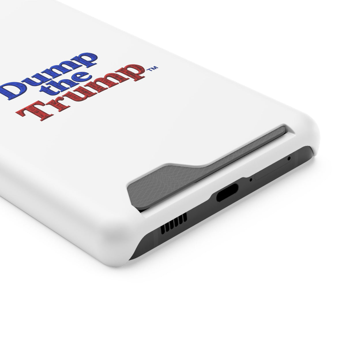 DT Trump iPhone/Samsung Case With Card Holder (WHITE)