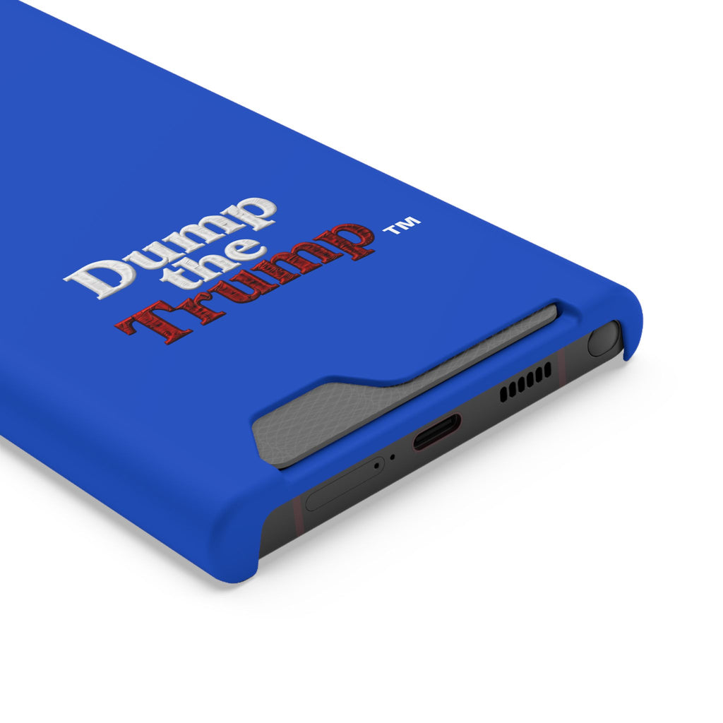 DT Trump iPhone/Samsung Case With Card Holder (BLUE)