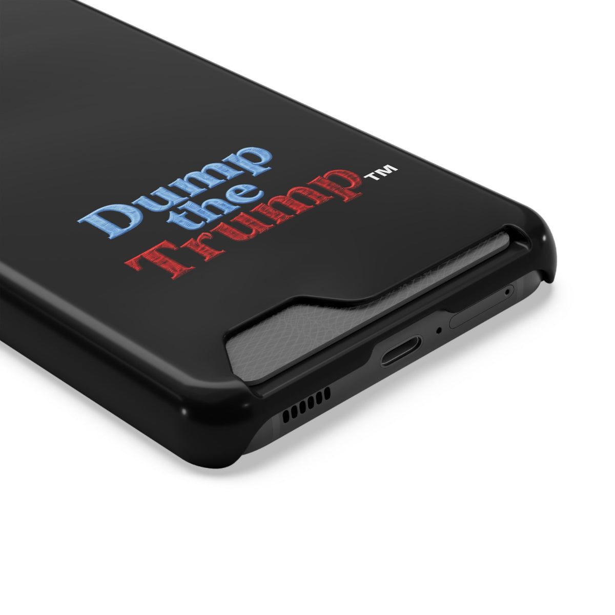 DT Trump iPhone/Samsung Case With Card Holder (BLACK)