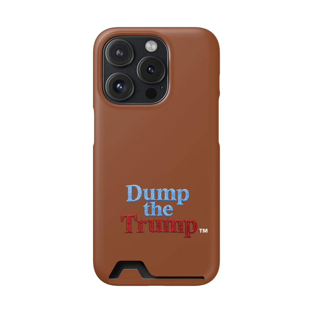 DT Trump iPhone/Samsung Case With Card Holder (BROWN)