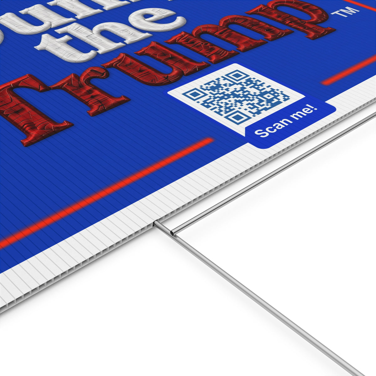 DT Trump Yard Sign — Lawn Sign with QR Code