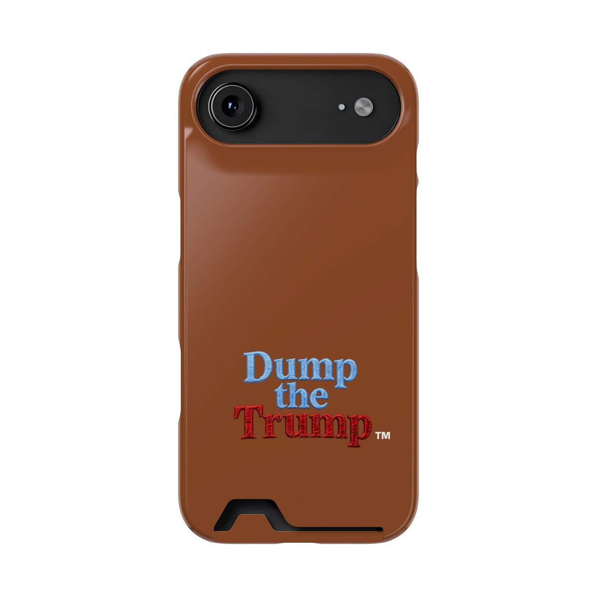 DT Trump iPhone/Samsung Case With Card Holder (BROWN)