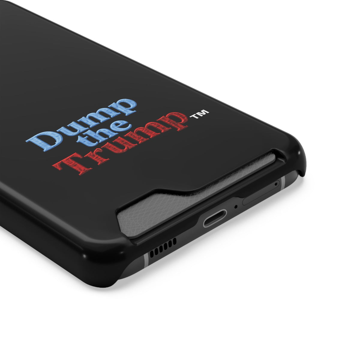 DT Trump iPhone/Samsung Case With Card Holder (BLACK)