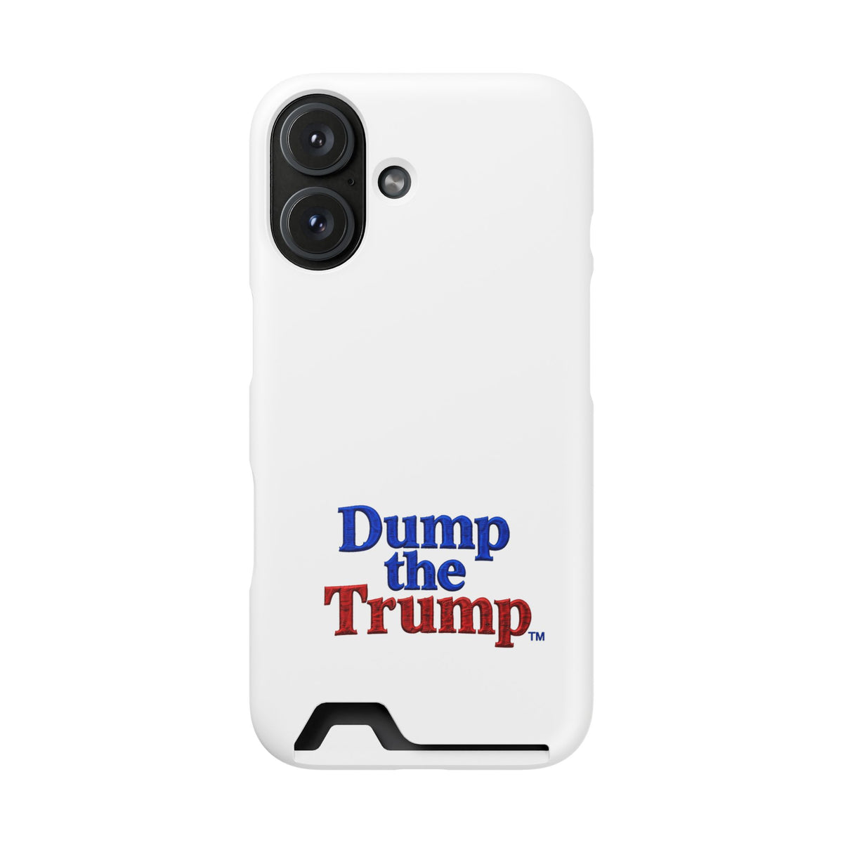 DT Trump iPhone/Samsung Case With Card Holder (WHITE)