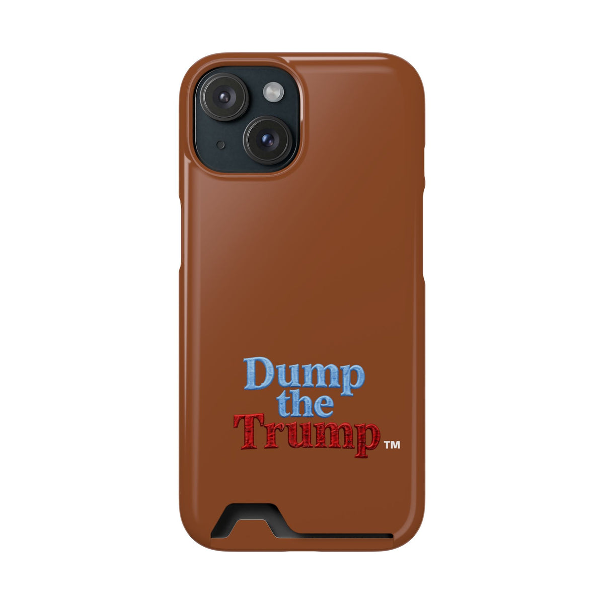 DT Trump iPhone/Samsung Case With Card Holder (BROWN)