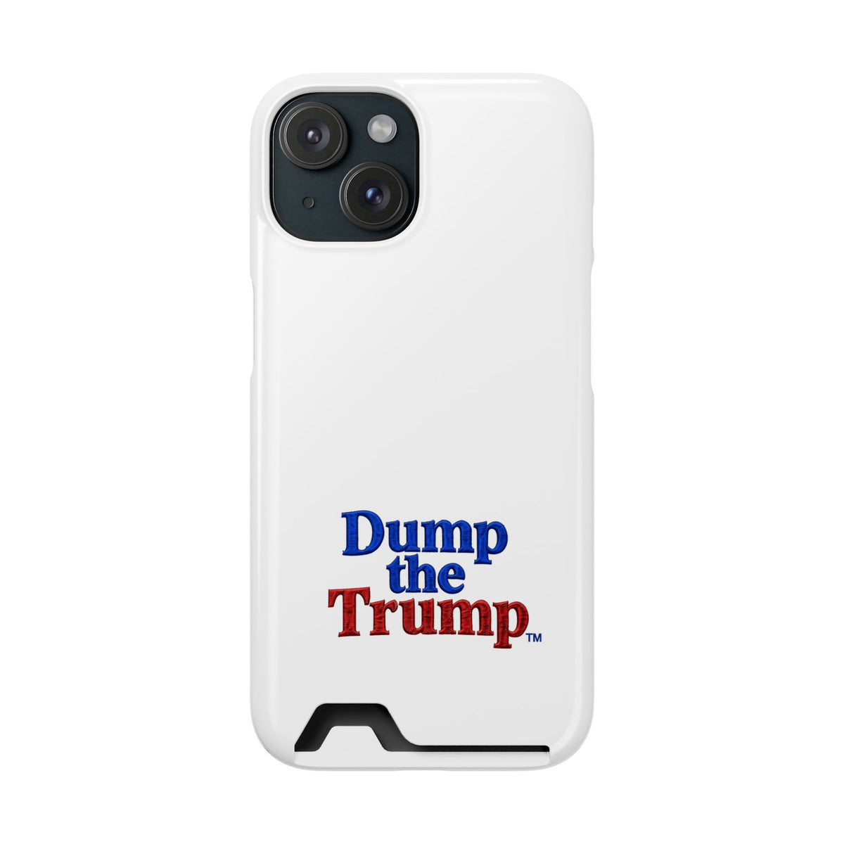 DT Trump iPhone/Samsung Case With Card Holder (WHITE)