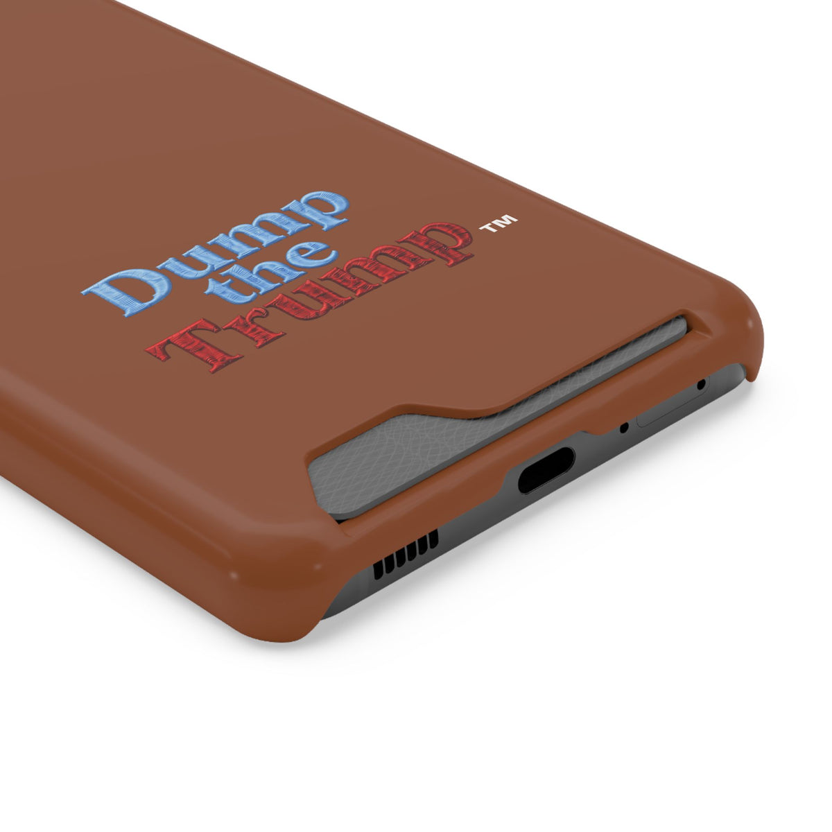 DT Trump iPhone/Samsung Case With Card Holder (BROWN)
