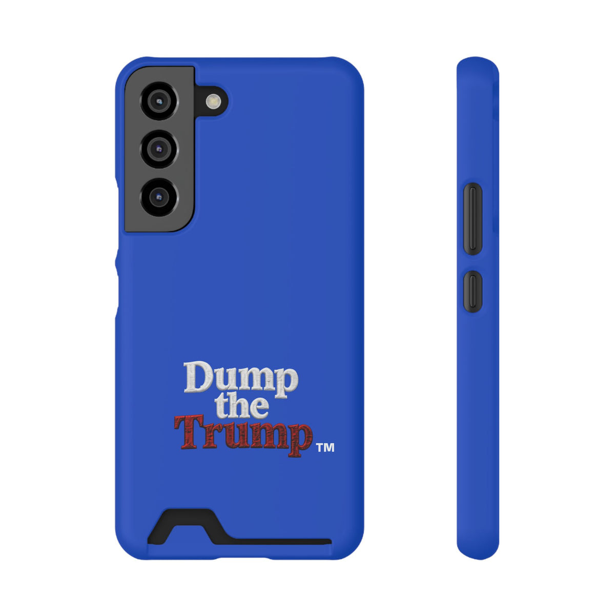 DT Trump iPhone/Samsung Case With Card Holder (BLUE)