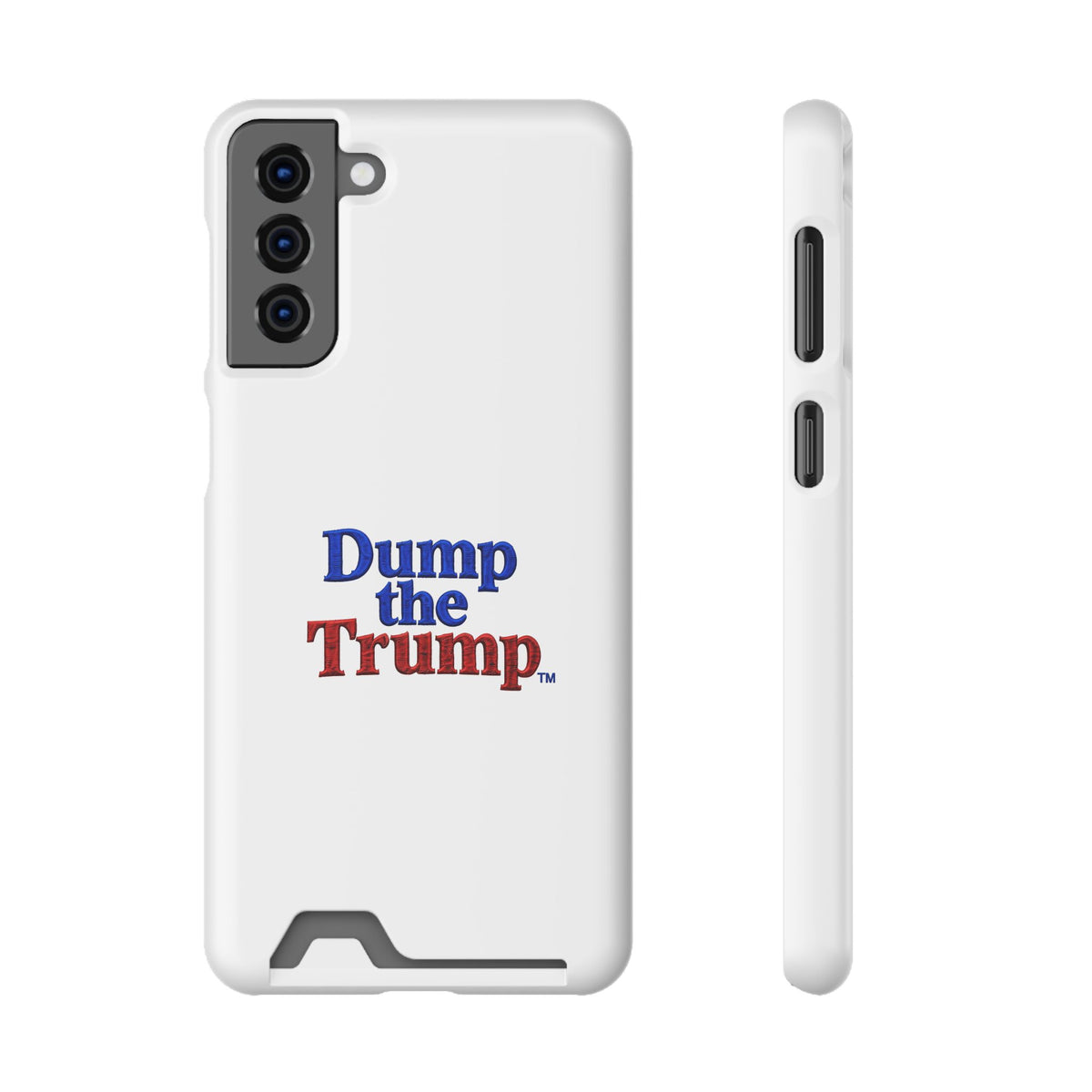 DT Trump iPhone/Samsung Case With Card Holder (WHITE)