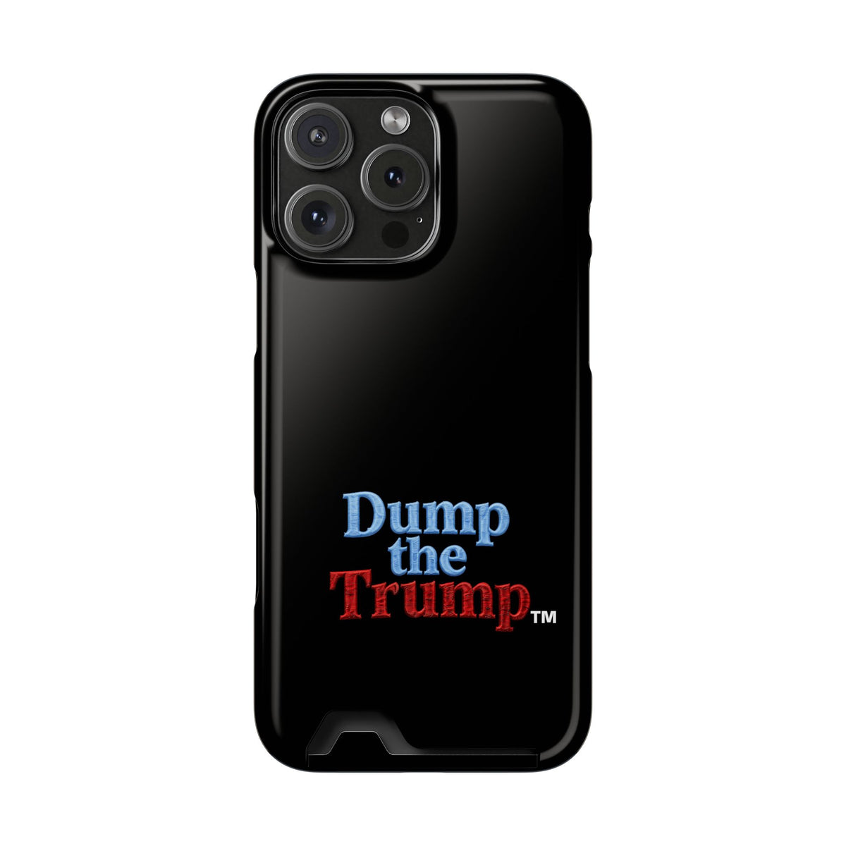 DT Trump iPhone/Samsung Case With Card Holder (BLACK)