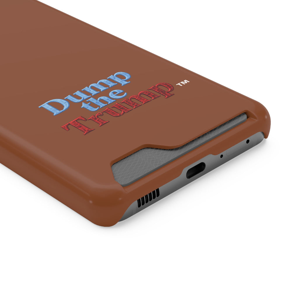 DT Trump iPhone/Samsung Case With Card Holder (BROWN)