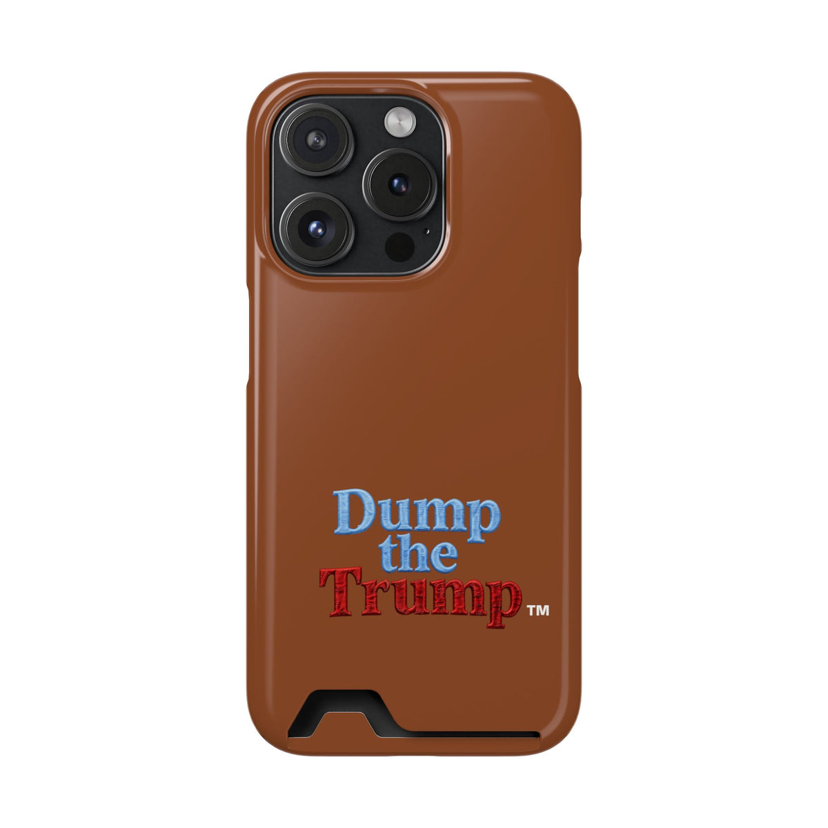DT Trump iPhone/Samsung Case With Card Holder (BROWN)